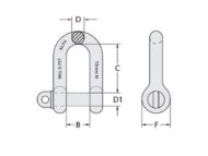 Shackle M Rated BlackTech Dimension Diagram