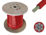 7x19 Red PVC Coated with Structure Detail