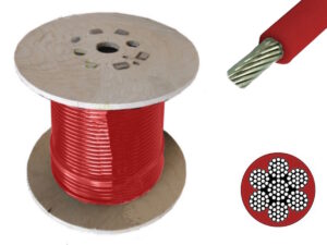 7x19 Red PVC Coated with Structure Detail