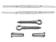 Swage Bolt Rigging Screw with Hex Adjusters and Lag Screws