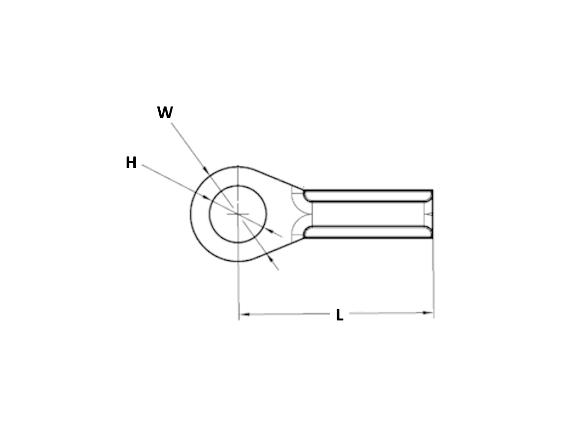 Stamped Swage Eye Dimensional Diagram