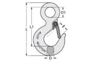 Eye Hook Forged Steel Dimension Diagram