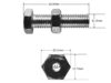 Cable Gym Bolt M12 Dimension