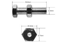 Cable Gym Bolt M12 Dimension