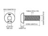 Button Head Hex Socket Bolt Dimension Diagram