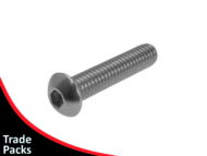 Trade Pack Button Head Hex Socket Bolt