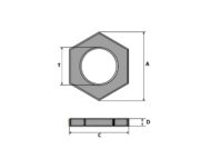 Slip-Lox Mounting Nut Dimension Diag