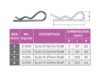 R-Clip Dimensional Table