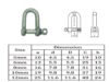 Commercial Dee Shackle Dimension Table