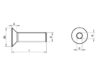 Dimensional Diagram Countersunk CSK Hex Socket Machine Screw