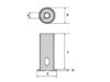 Slip-Lox B1 Side Bottom M10x1.0 Dimension Diagram