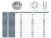 Hex Nut Sizing Table
