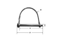Double Wire Spring Pin Dimensions
