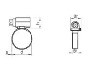 Hose Clamp Dimensional Diagram