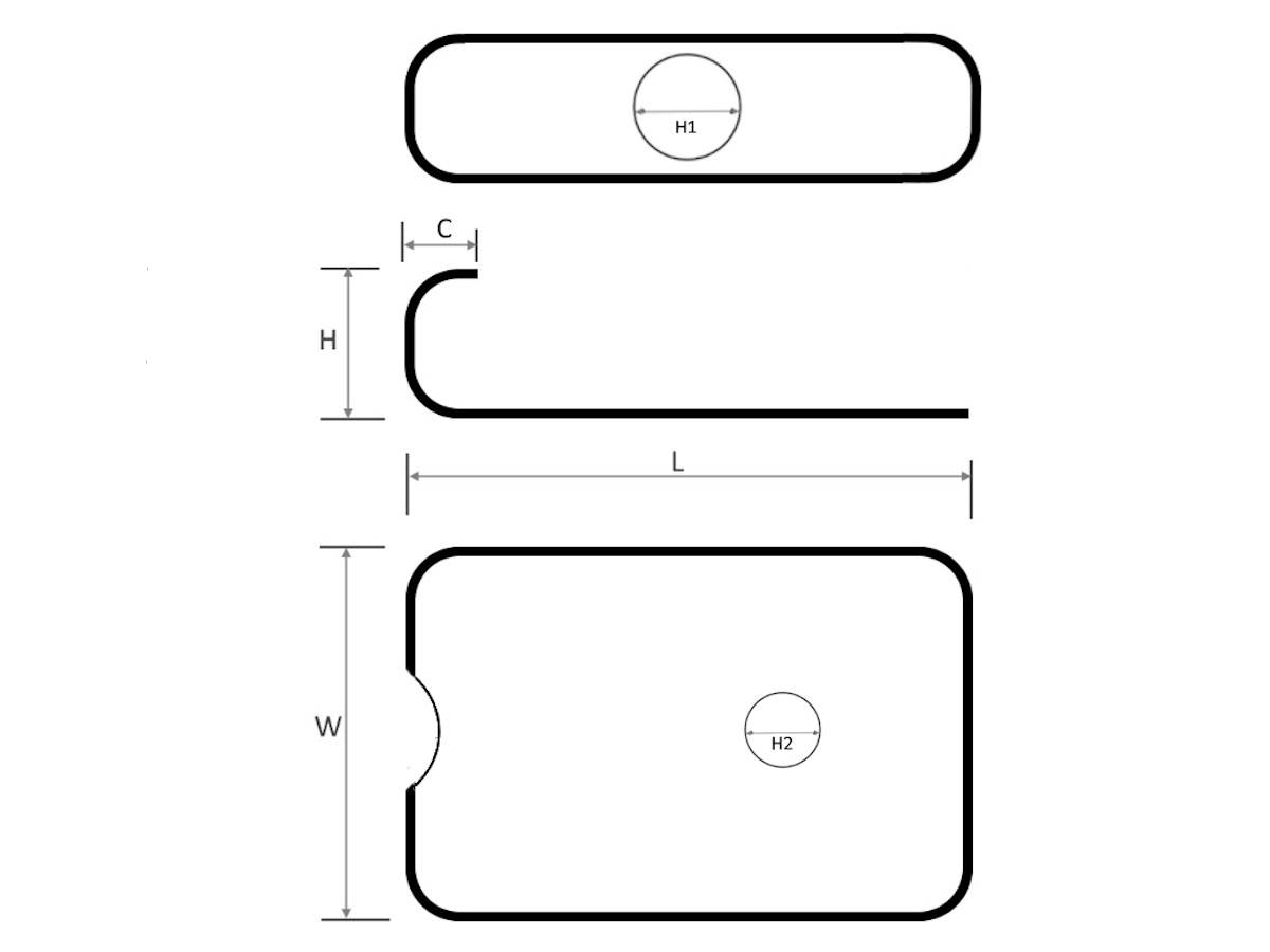 Fence C Clip Dimension Diagram
