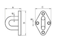 Diamond Pad Eye Dimensions